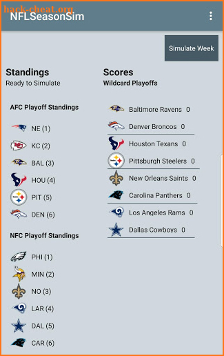 NFL Season Simulator screenshot