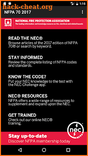 NFPA 70 2017 Edition screenshot