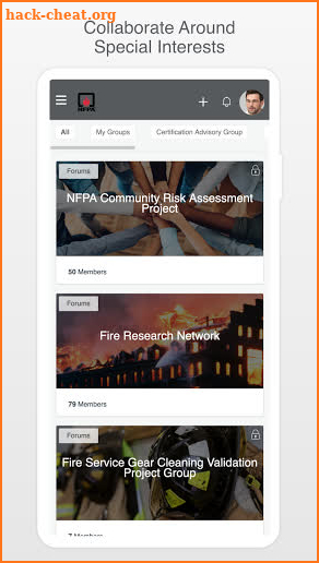 NFPA Community - Xchange screenshot