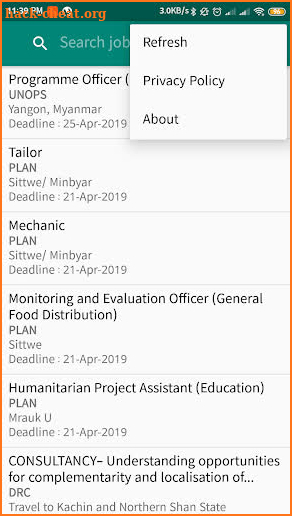 NGO Jobs in Myanmar screenshot