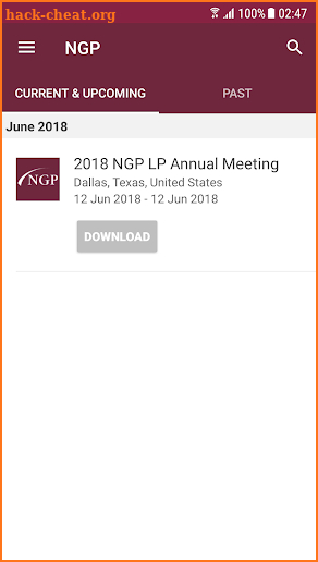 NGP Special Events screenshot