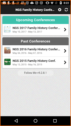 NGS Family History Conferences screenshot