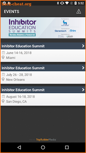 NHF Inhibitor Summits screenshot