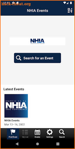 NHIA Events screenshot