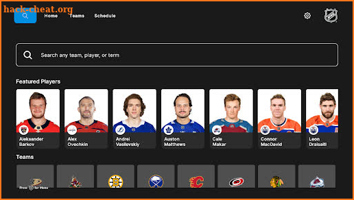 NHL screenshot