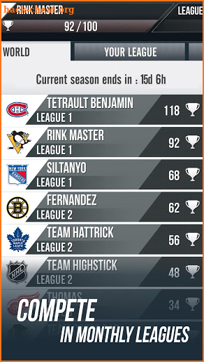 NHL Figures League screenshot