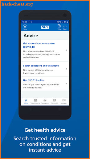 NHS App screenshot