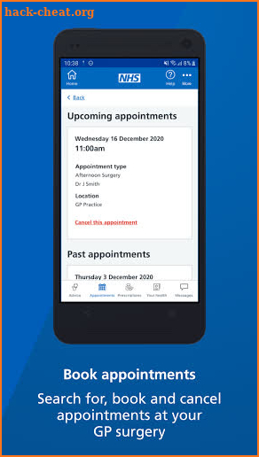 NHS App screenshot