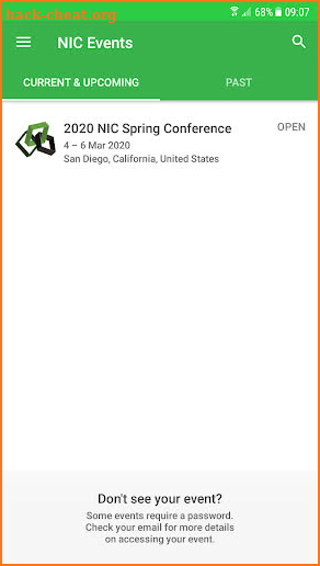 NIC Conferences screenshot