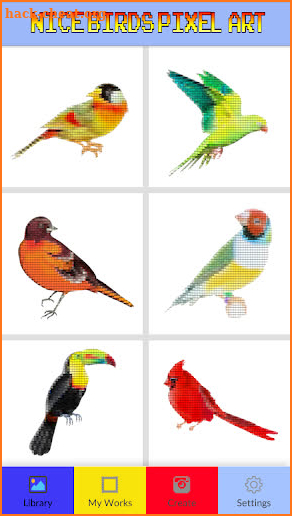 Nice Birds Pixel Art: Coloring By number screenshot