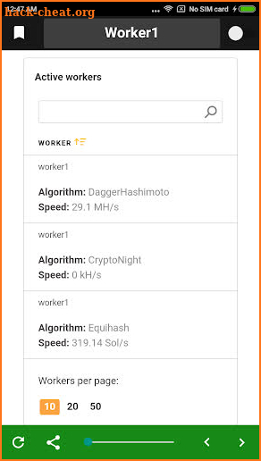 NiceHash Worker Monitor screenshot