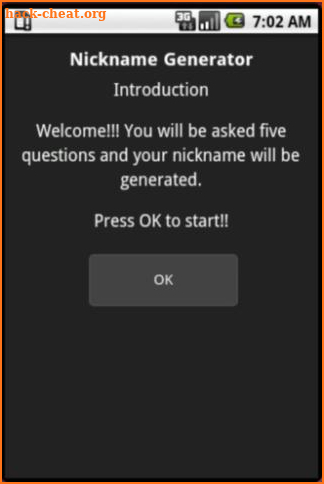 Nickname Generator screenshot