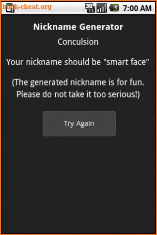 Nickname Generator screenshot