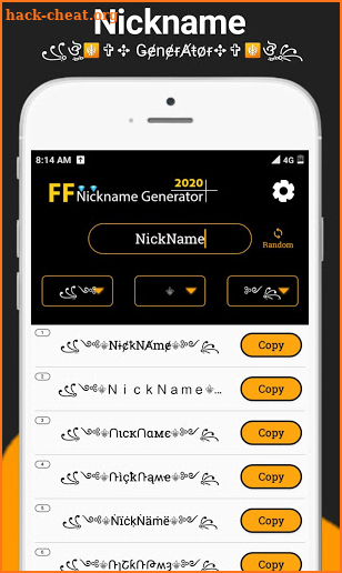 Nickname Generator 2020 ⚡ Nicknames For Free F screenshot