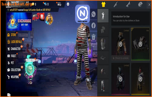 Nicoo Hints Unlock FF skins guide & Tips screenshot