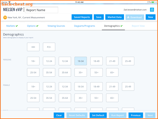 Nielsen eViP screenshot