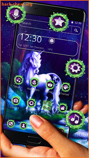 Night Forest Majestic Unicorn Theme screenshot