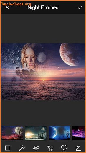 Night Frames: Photo Effect Camera for Pictures App screenshot