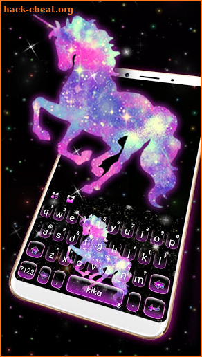 Night Galaxy Unicorn Keyboard Theme screenshot