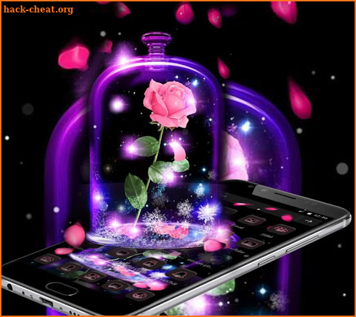 Night Pink Rose Theme screenshot