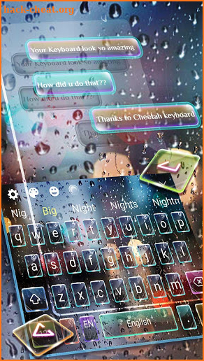 Night Rain Waterdrops Keyboard screenshot