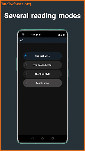 night reading mode app - dark theme screenshot