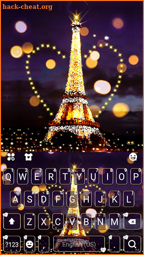 Night Romantic Paris Keyboard Theme screenshot