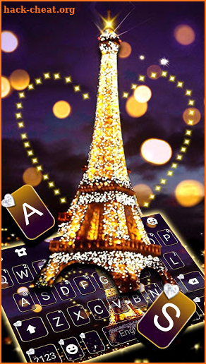 Night Romantic Paris Keyboard Theme screenshot