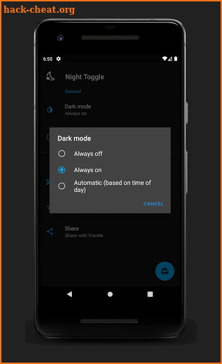 Night Toggle - Enable Dark Mode screenshot