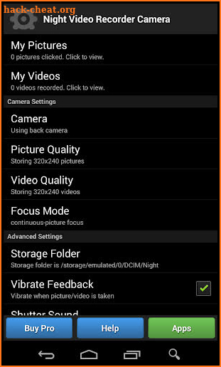 Night Vision Video Recorder screenshot