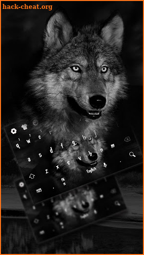 Night Wild Wolf Keyboard Theme screenshot