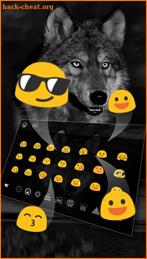 Night Wild Wolf Keyboard Theme screenshot