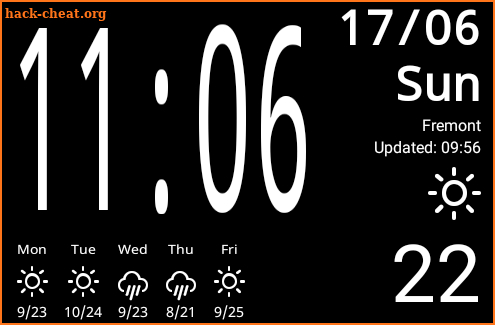 Nightstand Clock + Weather screenshot