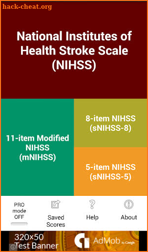 NIH Stroke Scale (NIHSS) screenshot
