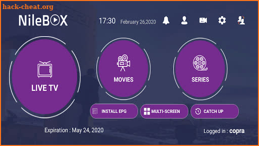 nilebox iptv player screenshot