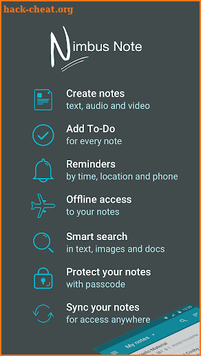 Nimbus Note - Useful notepad and organizer screenshot
