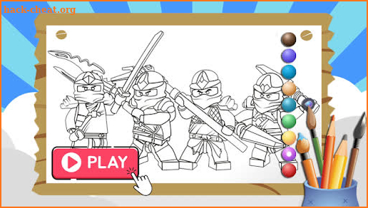 Ninja Coloring Game screenshot