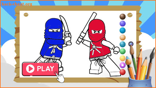 Ninja Coloring Game screenshot