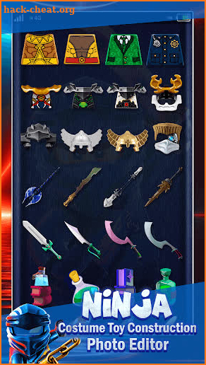 Ninja Costume Toy Construction Photo Editor screenshot