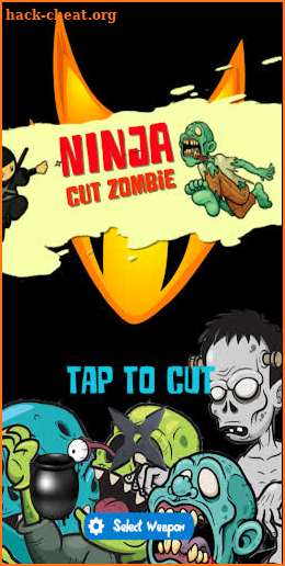 Ninja Split Zombie Heads screenshot