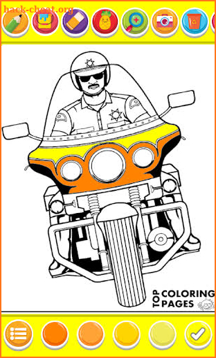 ninja sport motorbike coloring screenshot