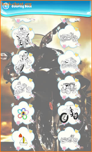 ninja sport motorbike coloring screenshot