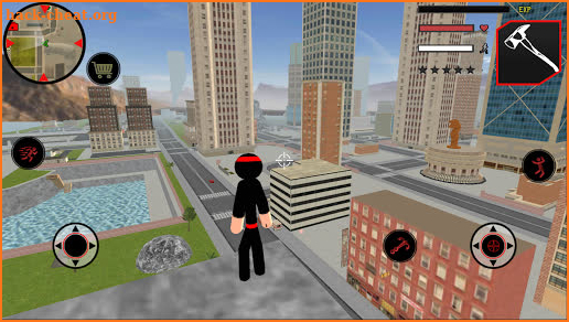 Ninja Stickman Rope Hero Samurai Gangstar Crime screenshot