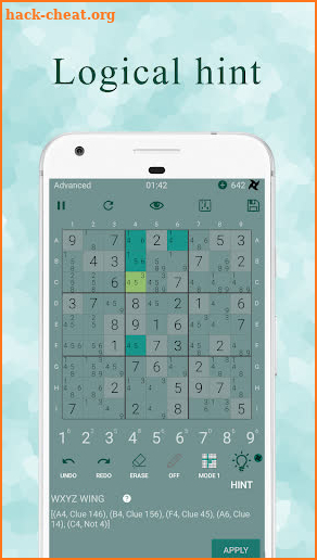 Ninja Sudoku Pro—Logical hint and solver screenshot