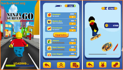 Ninja surfer go tournament game screenshot