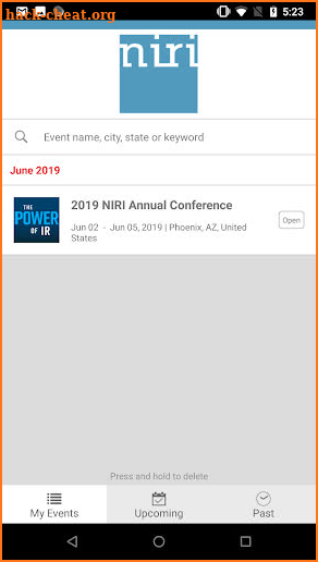 NIRI Events APP screenshot