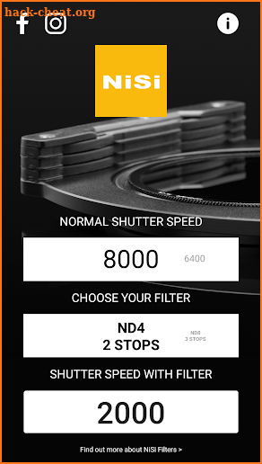 NiSi Filters Australia - ND Exposure Calculator screenshot