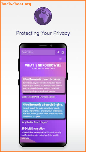 Nitro Browse - Private Web Browser screenshot
