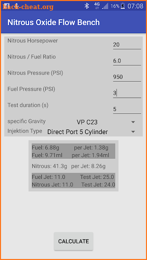 Nitrous Oxide Flow Bench screenshot