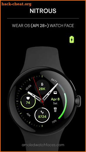 Nitrous: Wear OS watch face screenshot